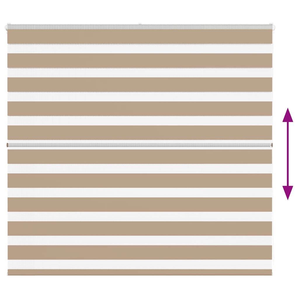 vidaXL Zebra Blind Sand Brown 155x100 cm Fabric Width 150.9 cm