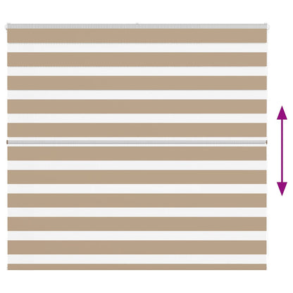 vidaXL Zebra Blind Sand Brown 155x100 cm Fabric Width 150.9 cm