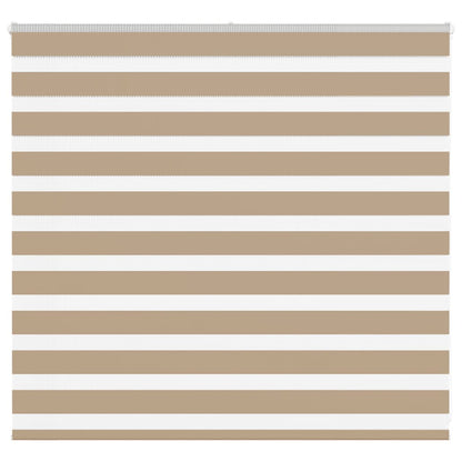 vidaXL Zebra Blind Sand Brown 160x100 cm Fabric Width 155.9 cm Polyester