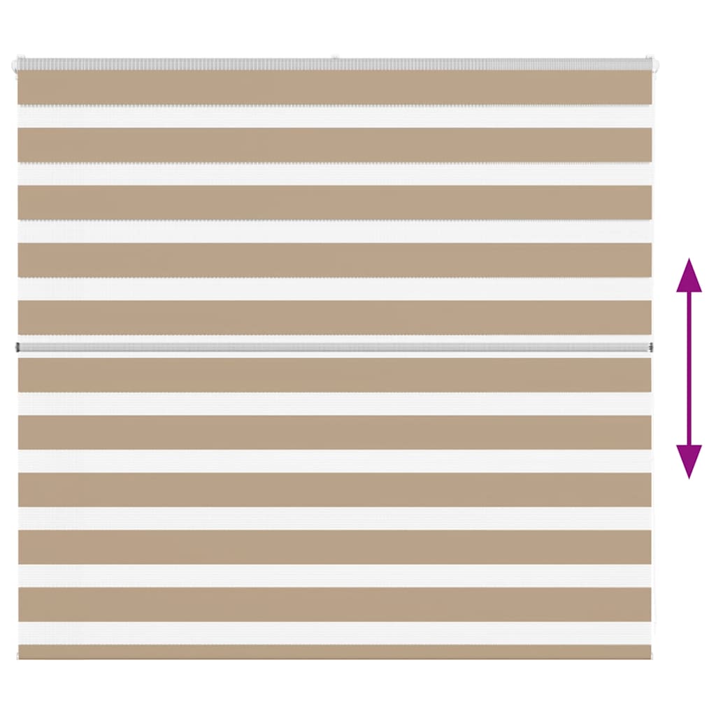 vidaXL Zebra Blind Sand Brown 165x100 cm Fabric Width 160.9 cm