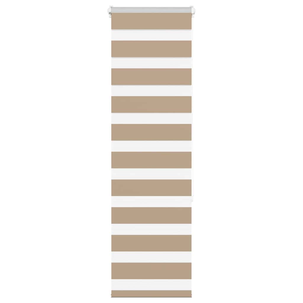 vidaXL Zebra Blind Sand Brown 45x150 cm Fabric Width 40.9 cm Polyester