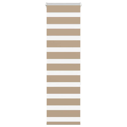 vidaXL Zebra Blind Sand Brown 45x150 cm Fabric Width 40.9 cm Polyester