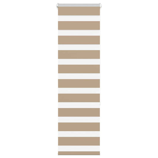 vidaXL Zebra Blind Sand Brown 45x150 cm Fabric Width 40,9 cm Polyester