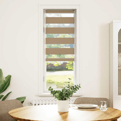vidaXL Zebra Blind Sand Brown 45x150 cm Fabric Width 40,9 cm Polyester