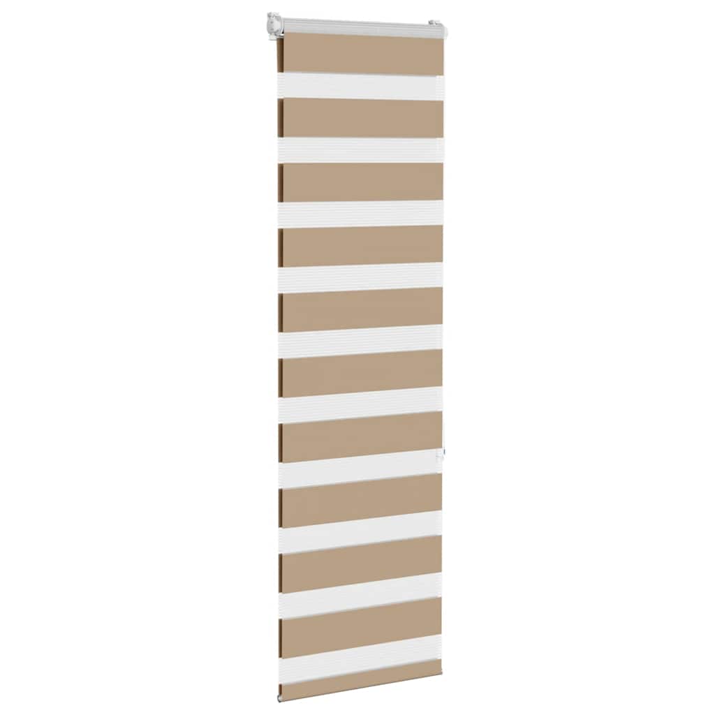vidaXL Zebra Blind Sand Brown 45x150 cm Fabric Width 40,9 cm Polyester