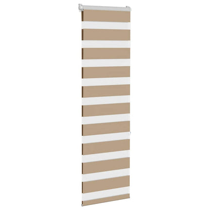 vidaXL Zebra Blind Sand Brown 45x150 cm Fabric Width 40,9 cm Polyester