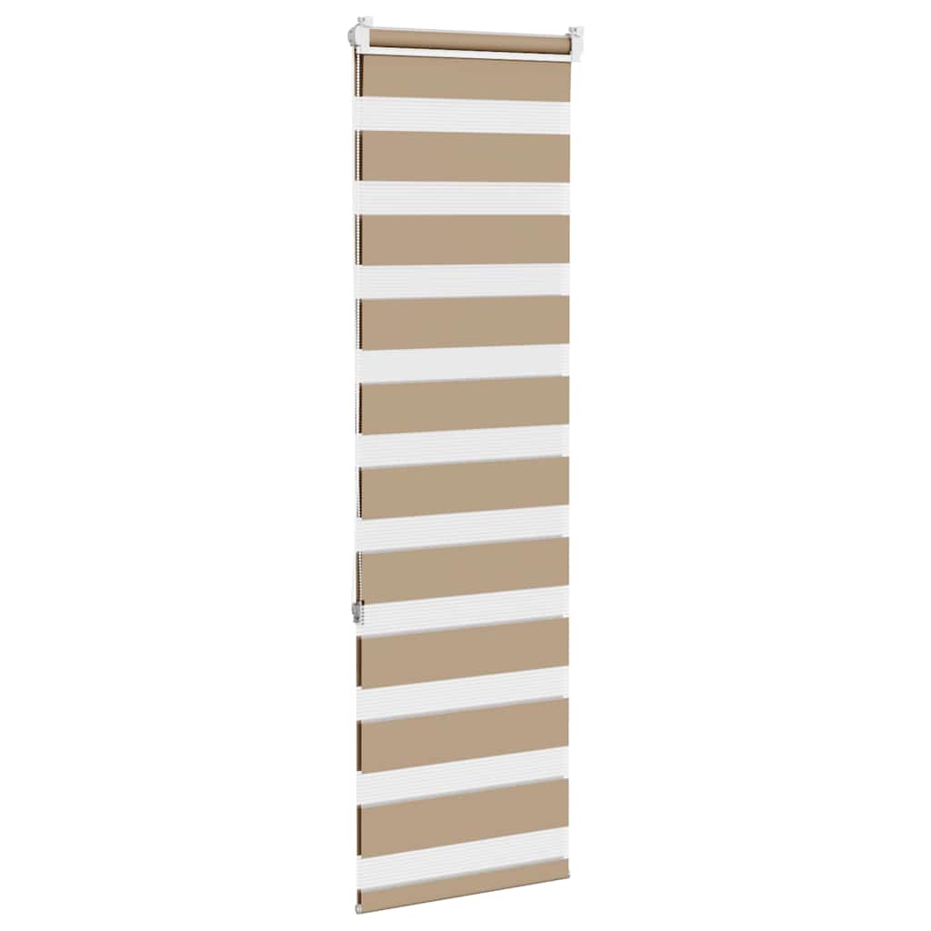 vidaXL Zebra Blind Sand Brown 45x150 cm Fabric Width 40,9 cm Polyester