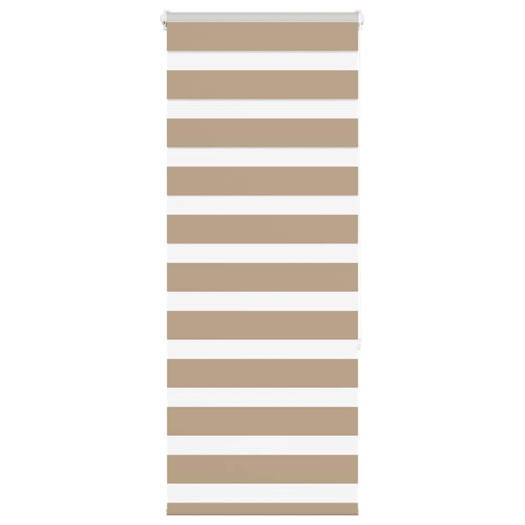 vidaXL Zebra Blind Sand Brown 65x150 cm Fabric Width 60,9 cm Polyester