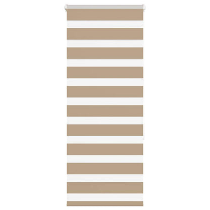 vidaXL Zebra Blind Sand Brown 65x150 cm Fabric Width 60,9 cm Polyester