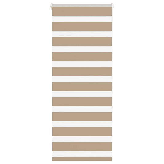 vidaXL Zebra Blind Sand Brown 65x150 cm Fabric Width 60,9 cm Polyester