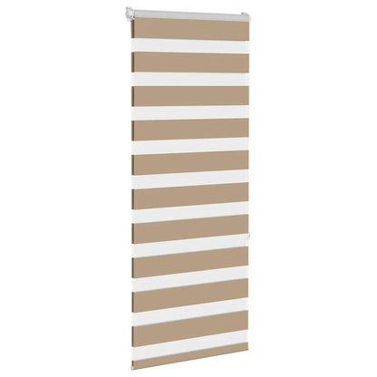 vidaXL Zebra Blind Sand Brown 65x150 cm Fabric Width 60,9 cm Polyester