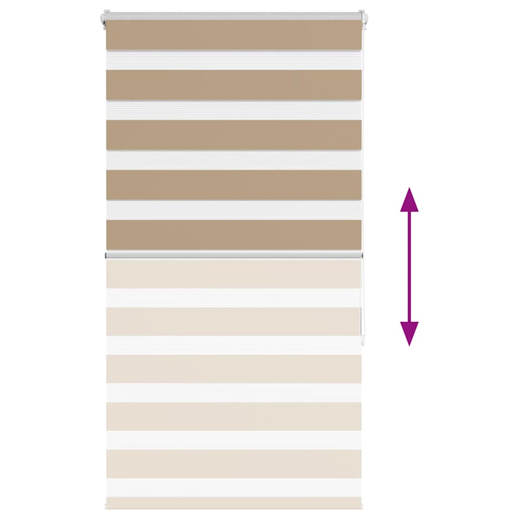vidaXL Zebra Blind Sand Brown 70x150 cm Fabric Width 65,9 cm Polyester