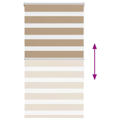 vidaXL Zebra Blind Sand Brown 70x150 cm Fabric Width 65,9 cm Polyester