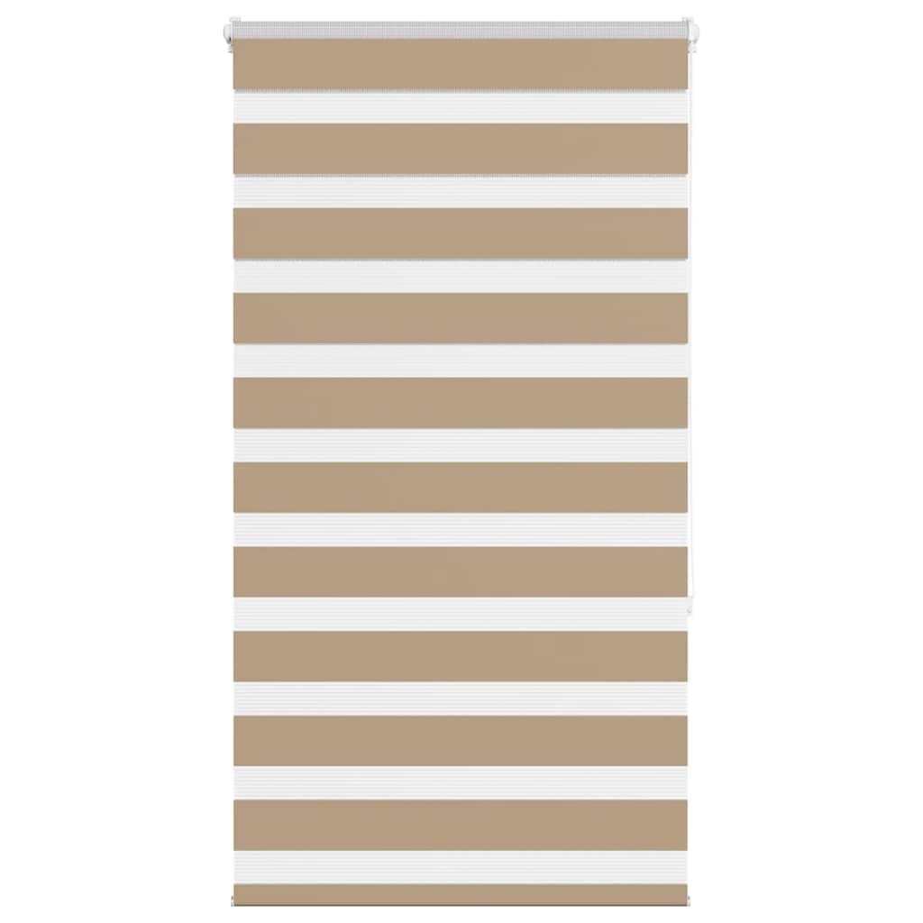 vidaXL Zebra Blind Sand Brown 75x150 cm Fabric Width 70,9 cm Polyester