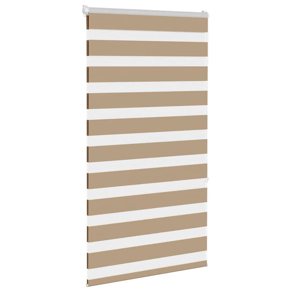 vidaXL Zebra Blind Sand Brown 75x150 cm Fabric Width 70,9 cm Polyester
