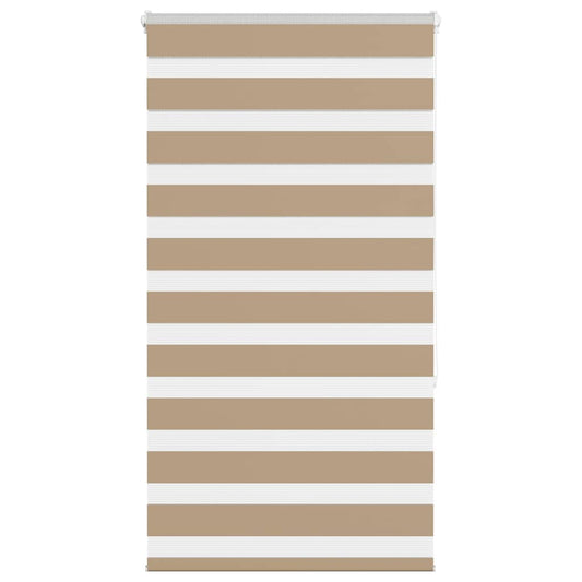 vidaXL Zebra Blind Sand Brown 80x150 cm Fabric Width 75,9 cm Polyester