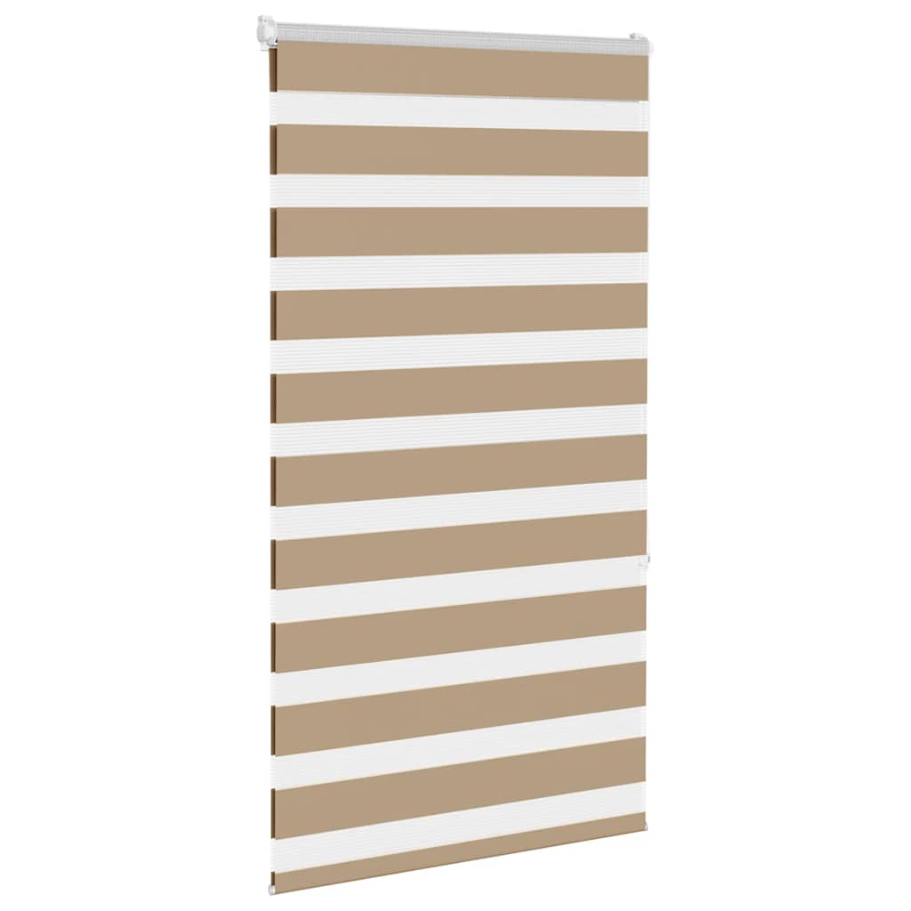 vidaXL Zebra Blind Sand Brown 80x150 cm Fabric Width 75,9 cm Polyester