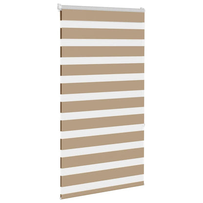 vidaXL Zebra Blind Sand Brown 80x150 cm Fabric Width 75,9 cm Polyester