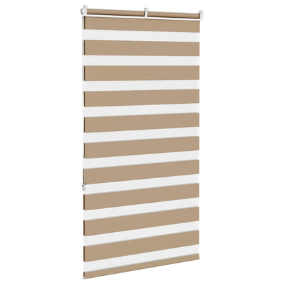 vidaXL Zebra Blind Sand Brown 80x150 cm Fabric Width 75.9 cm Polyester