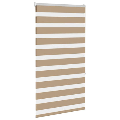 vidaXL Zebra Blind Sand Brown 85x150 cm Fabric Width 80,9 cm Polyester