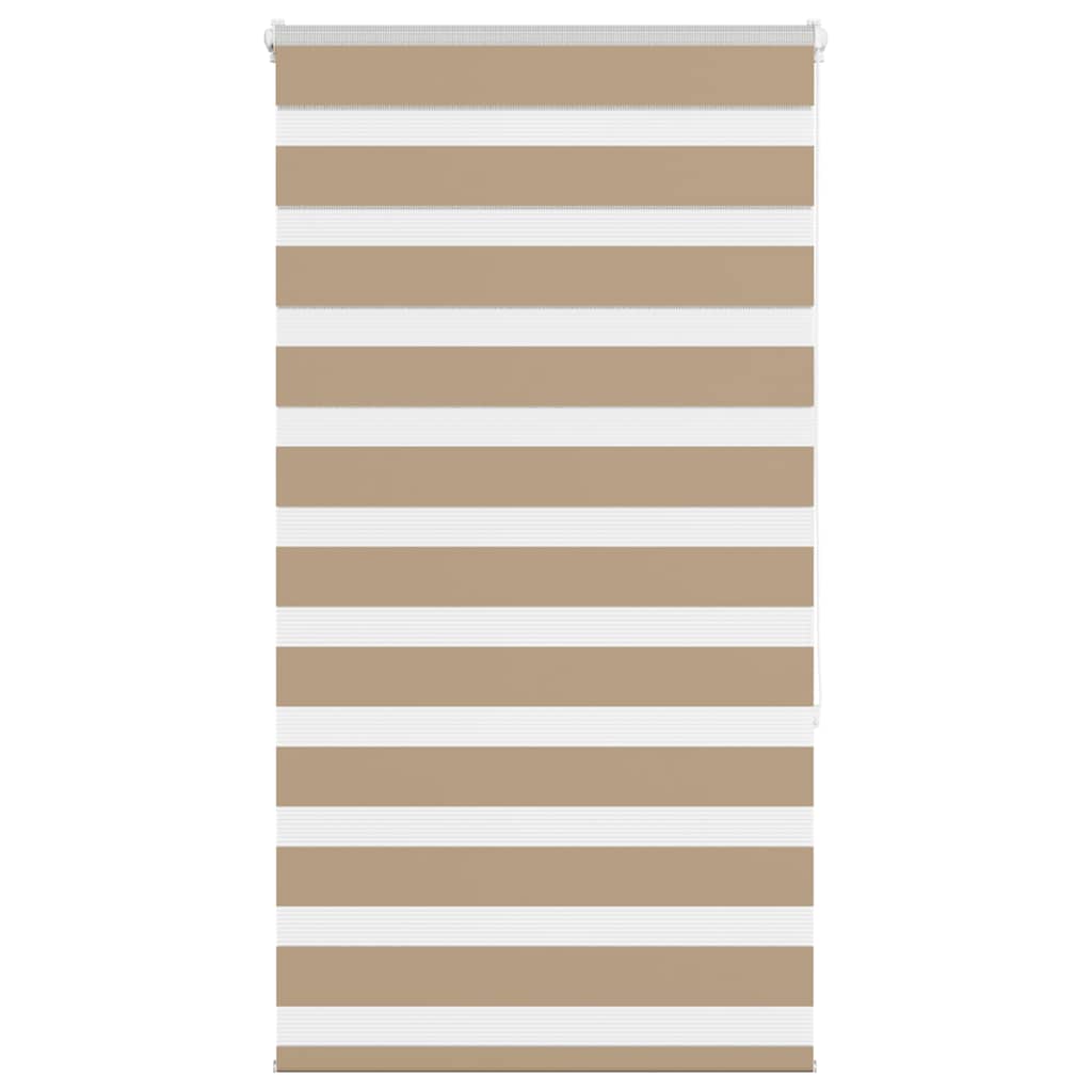 vidaXL Zebra Blind Sand Brown 90x150 cm Fabric Width 85.9 cm Polyester