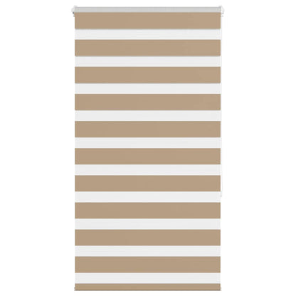 vidaXL Zebra Blind Sand Brown 90x150 cm Fabric Width 85.9 cm Polyester