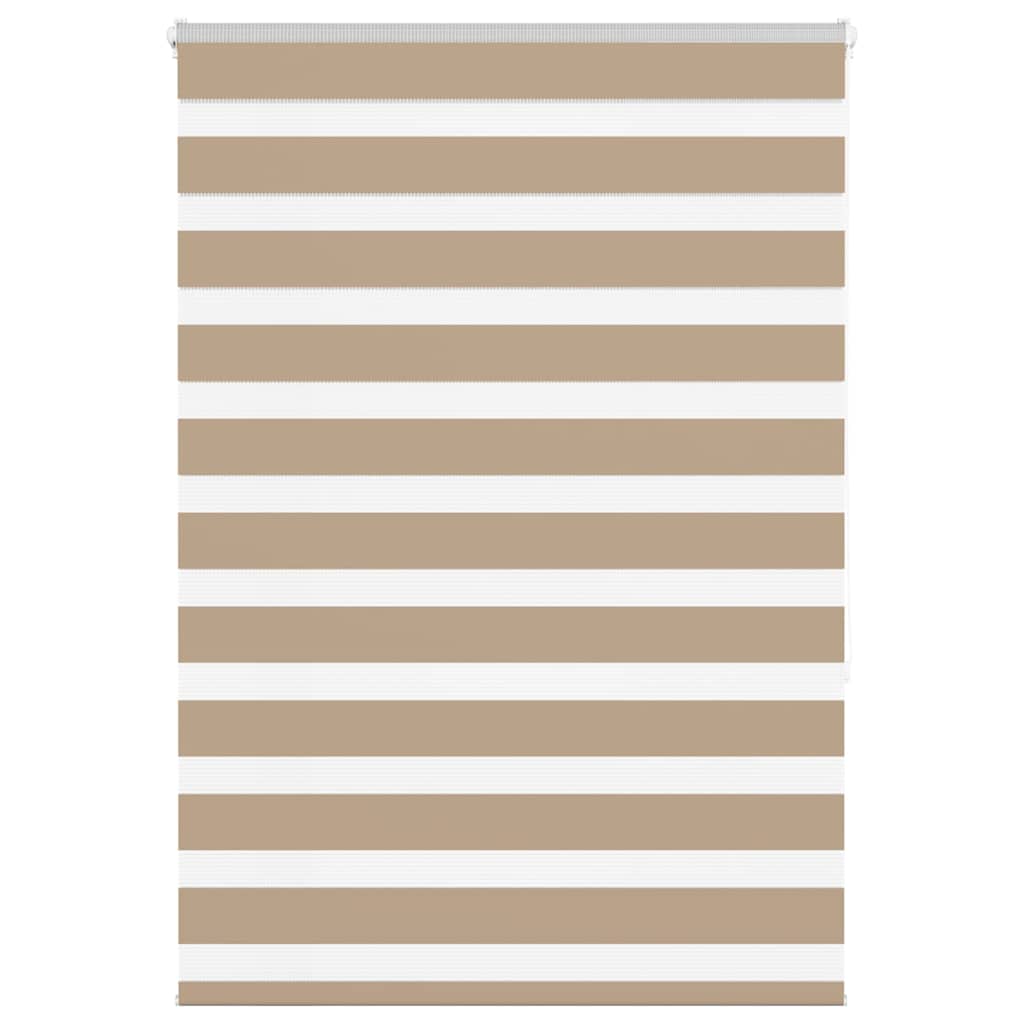 vidaXL Zebra Blind Sand Brown 95x150 cm Fabric Width 90,9 cm Polyester