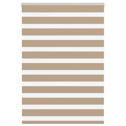 vidaXL Zebra Blind Sand Brown 95x150 cm Fabric Width 90,9 cm Polyester