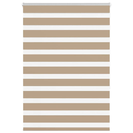 vidaXL Zebra Blind Sand Brown 95x150 cm Fabric Width 90,9 cm Polyester