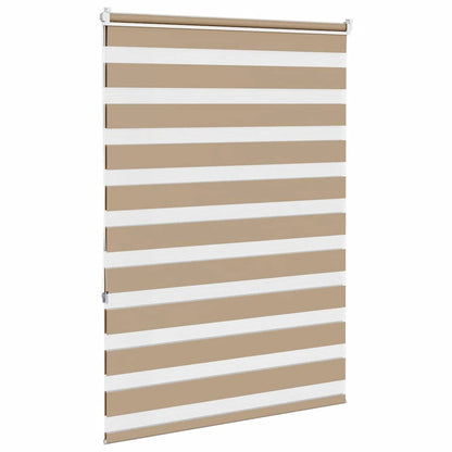 vidaXL Zebra Blind Sand Brown 95x150 cm Fabric Width 90,9 cm Polyester