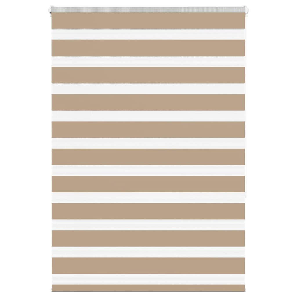 vidaXL Zebra Blind Sand Brown 105x150 cm Fabric Width 100.9 cm