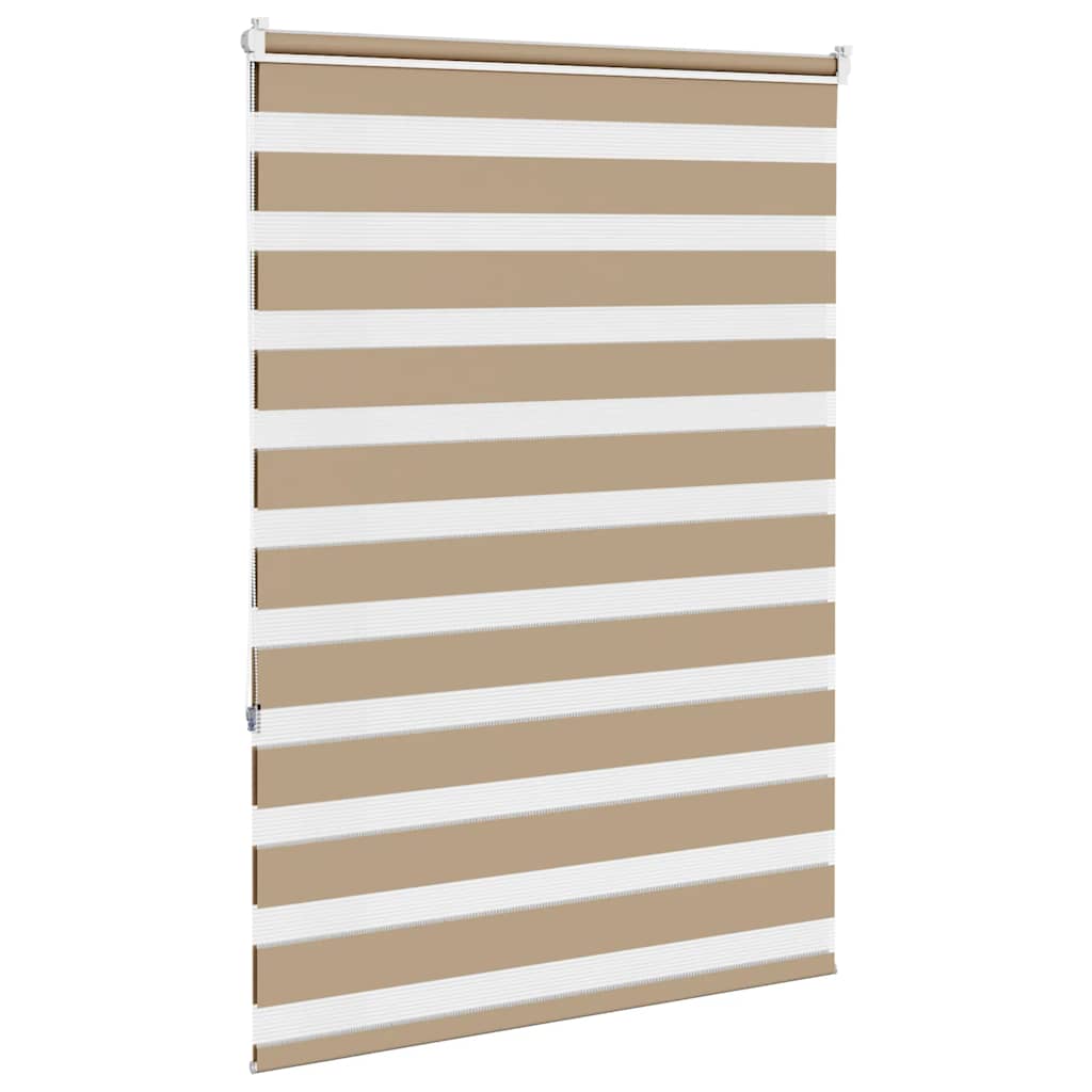vidaXL Zebra Blind Sand Brown 105x150 cm Fabric Width 100.9 cm