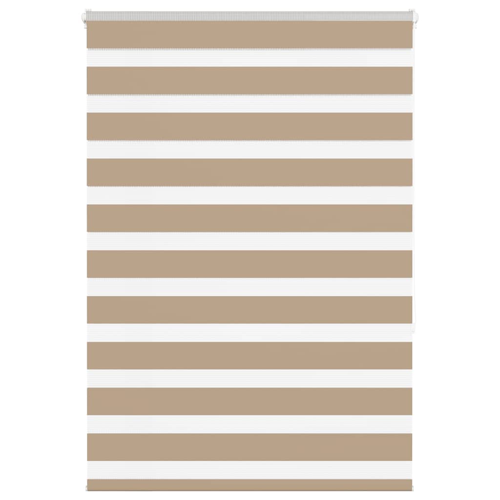 vidaXL Zebra Blind Sand Brown 110x150 cm Fabric Width 105.9 cm Polyester