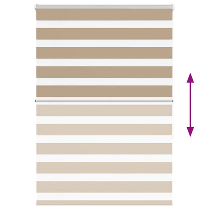 vidaXL Zebra Blind Sand Brown 115x150 cm Fabric Width 110.9 cm