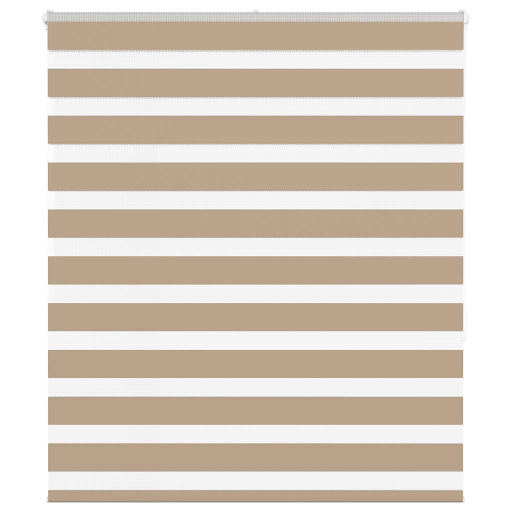 vidaXL Zebra Blind Sand Brown 120x150 cm Fabric Width 115.9 cm