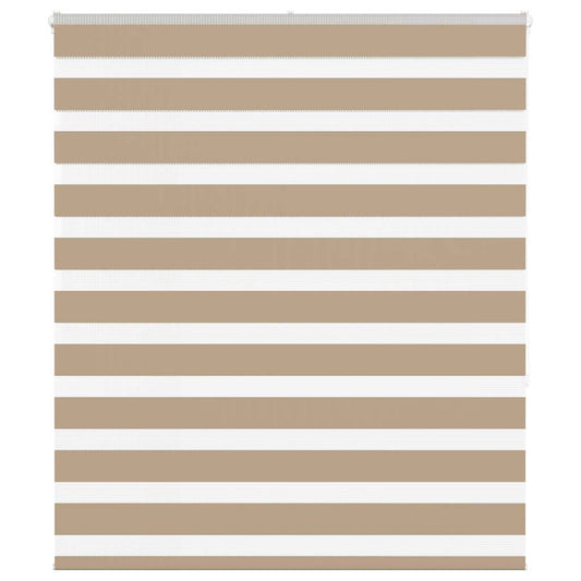 vidaXL Zebra Blind Sand Brown 120x150 cm Fabric Width 115.9 cm
