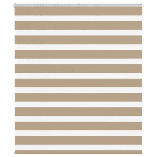 vidaXL Zebra Blind Sand Brown 125x150 cm Fabric Width 120.9 cm