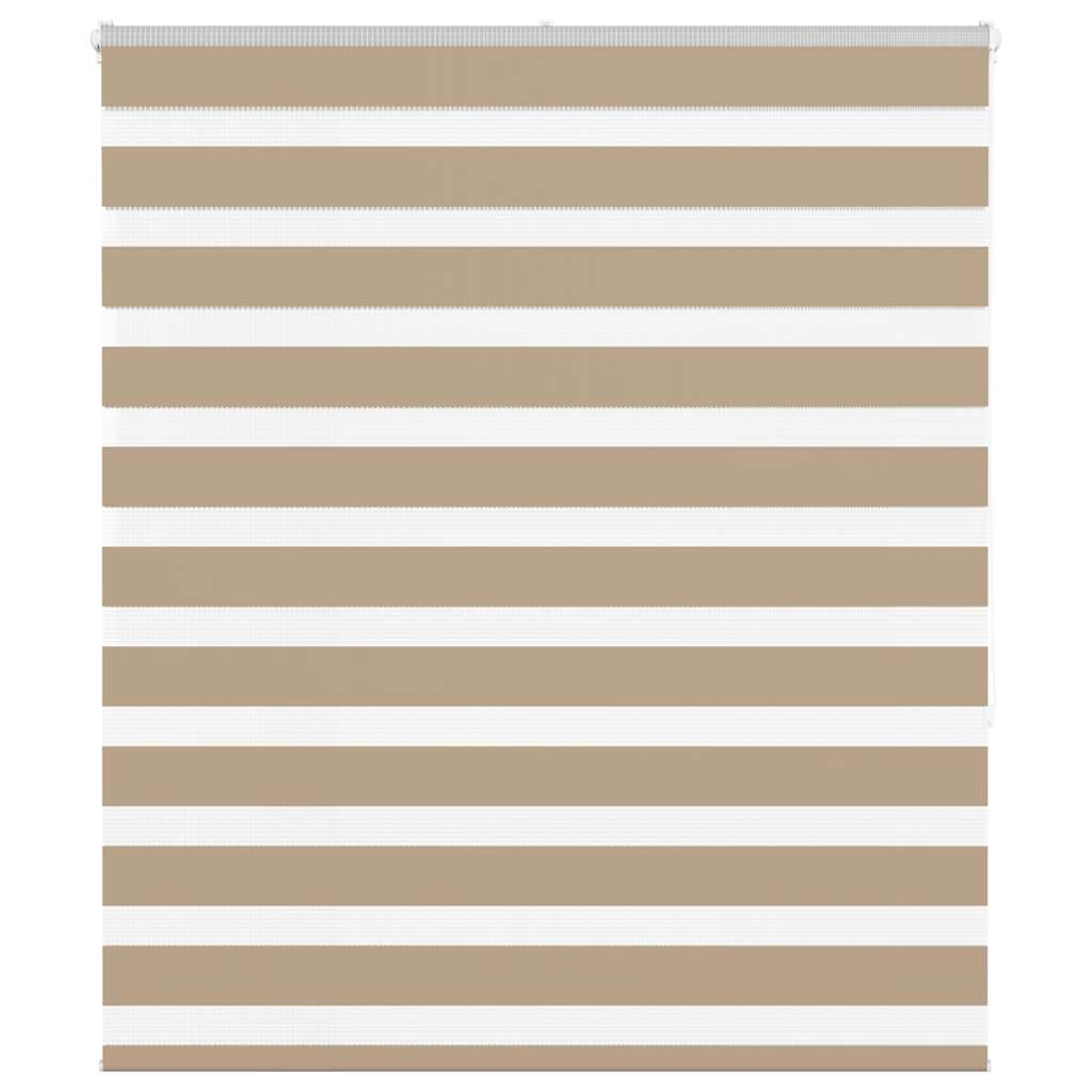 vidaXL Zebra Blind Sand Brown 135x150 cm Fabric Width 130.9 cm