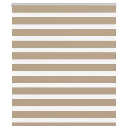 vidaXL Zebra Blind Sand Brown 135x150 cm Fabric Width 130.9 cm