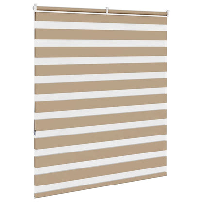 vidaXL Zebra Blind Sand Brown 135x150 cm Fabric Width 130.9 cm