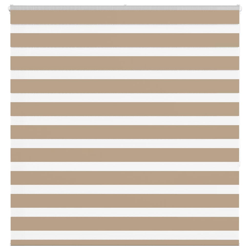 vidaXL Zebra Blind Sand Brown 140x150 cm Fabric Width 135.9 cm Polyester