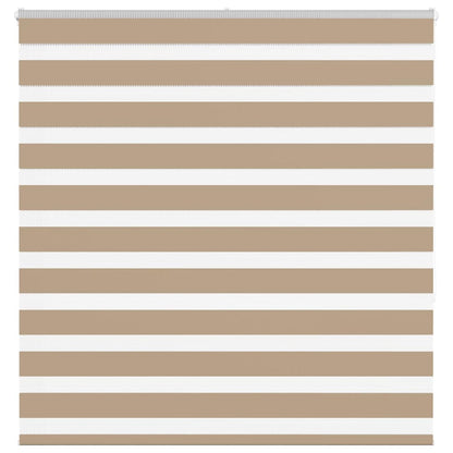 vidaXL Zebra Blind Sand Brown 140x150 cm Fabric Width 135.9 cm Polyester