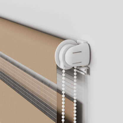 vidaXL Zebra Blind Sand Brown 140x150 cm Fabric Width 135.9 cm