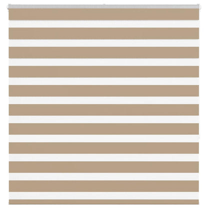 vidaXL Zebra Blind Sand Brown 145x150 cm Fabric Width 140.9 cm