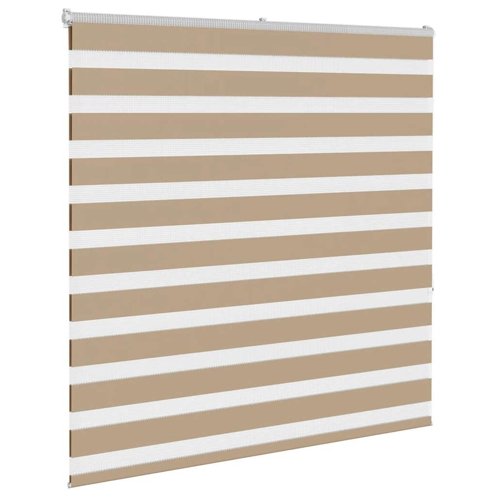 vidaXL Zebra Blind Sand Brown 145x150 cm Fabric Width 140.9 cm