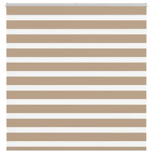 vidaXL Zebra Blind Sand Brown 150x150 cm Fabric Width 145.9 cm