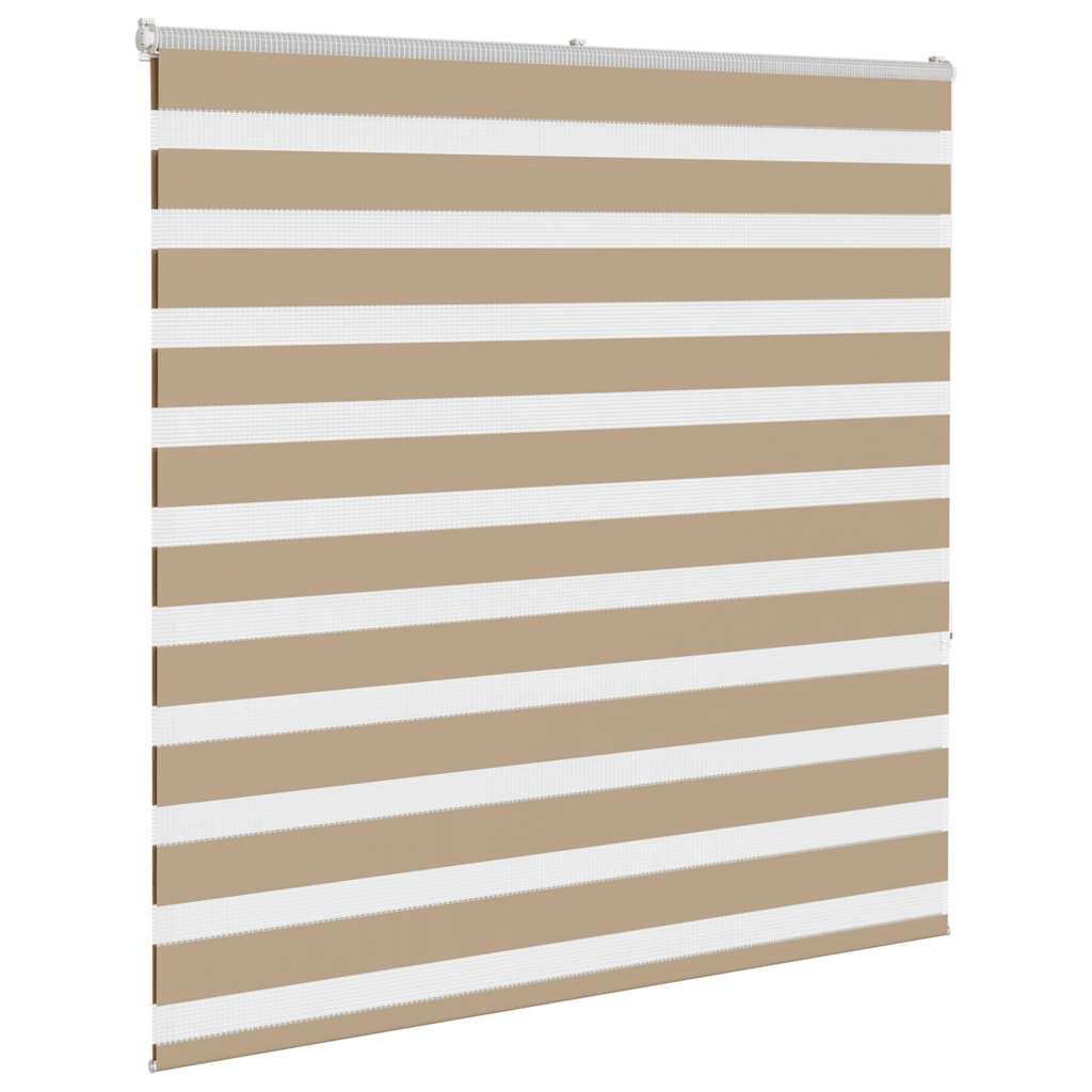vidaXL Zebra Blind Sand Brown 150x150 cm Fabric Width 145.9 cm