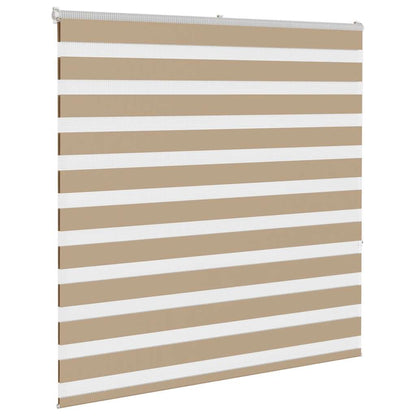 vidaXL Zebra Blind Sand Brown 150x150 cm Fabric Width 145.9 cm