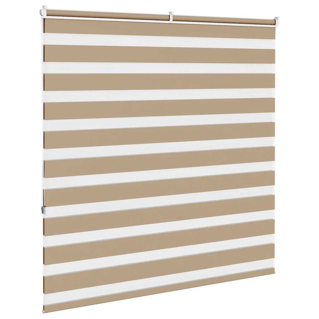 vidaXL Zebra Blind Sand Brown 150x150 cm Fabric Width 145.9 cm