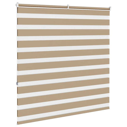 vidaXL Zebra Blind Sand Brown 150x150 cm Fabric Width 145.9 cm